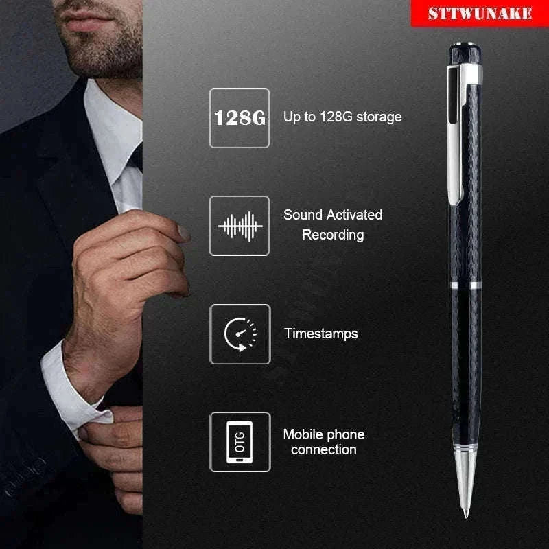 Mini Voice Recorder Pen with USB Flash Recording-With OTG adapter / < 1GB