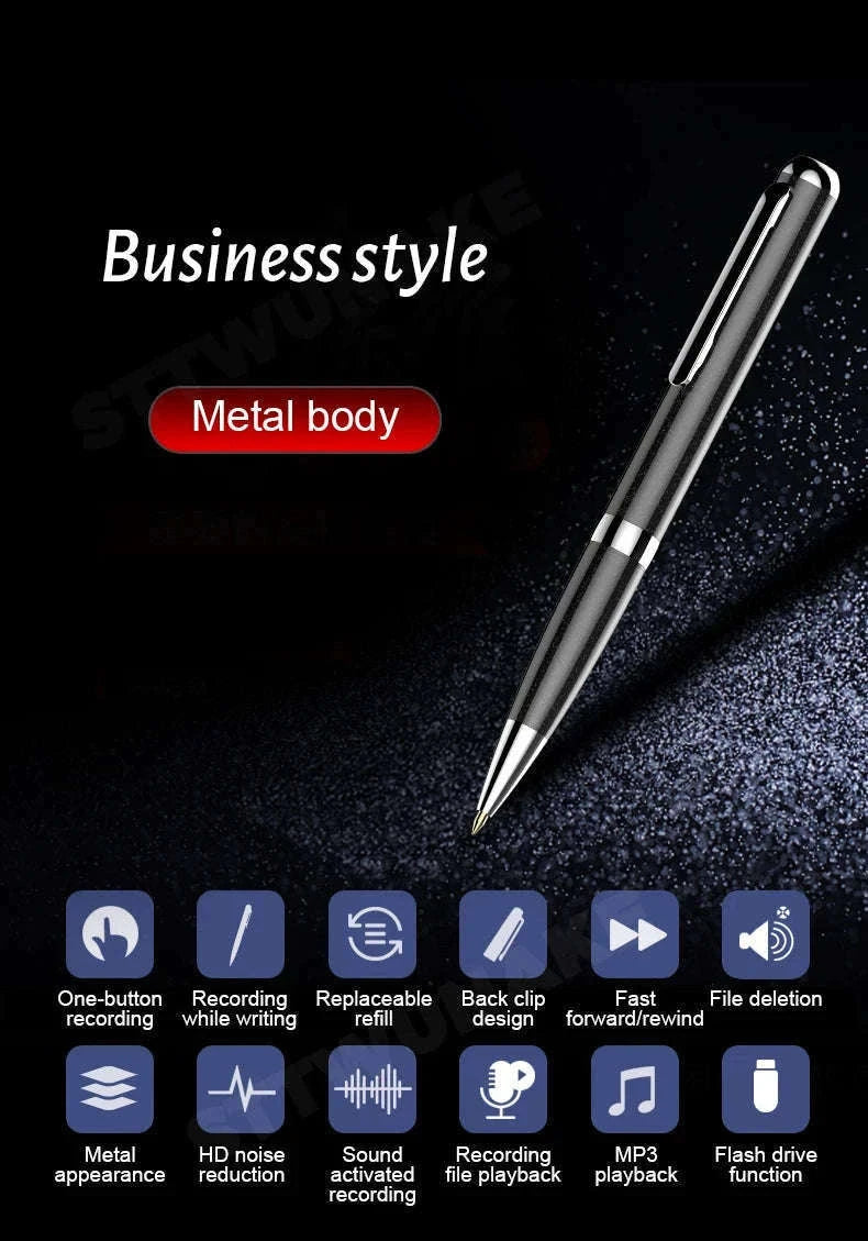 Mini Voice Recorder Pen with Voice Activation and Playback-No otg adapter / China Mainland / 32 GB