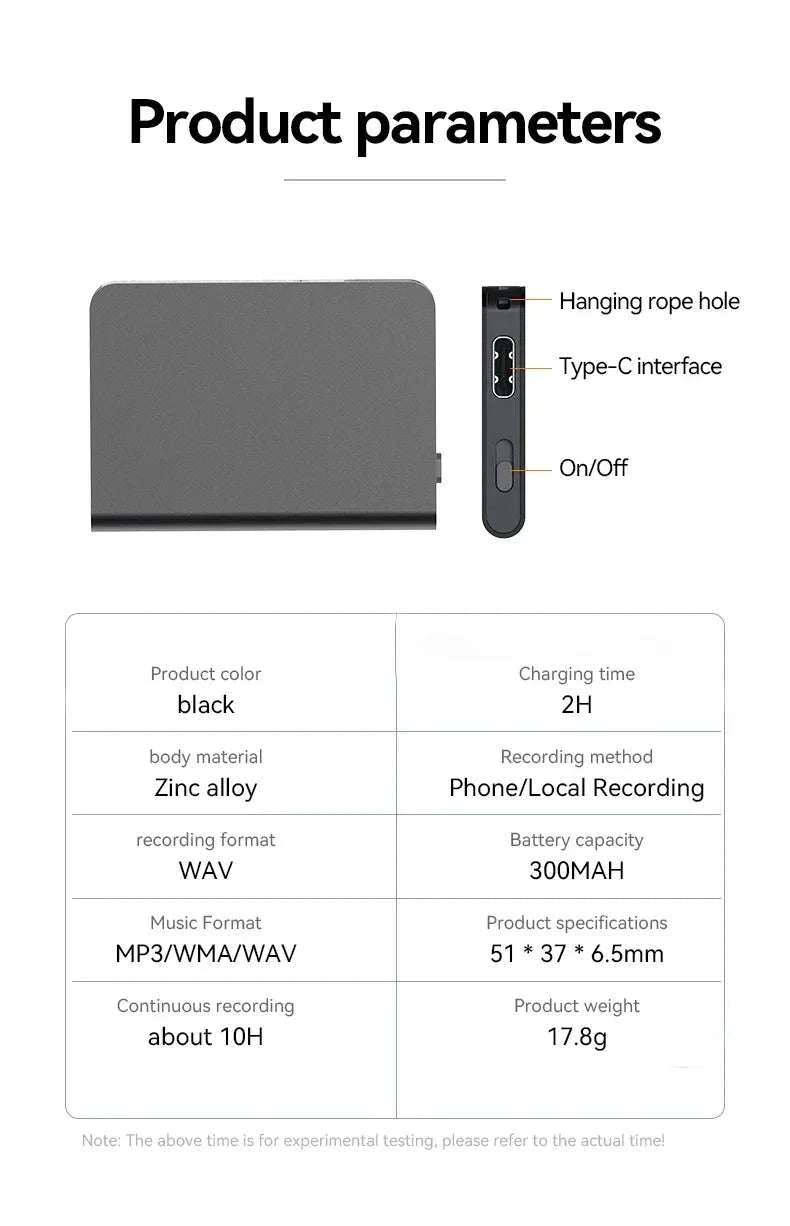Mini Voice Recorder Q61 – App-Enabled Digital Recorder-APP Recorder / 8 GB