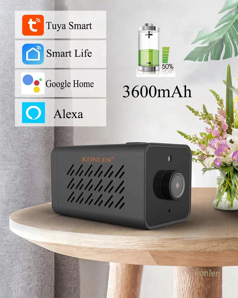 Mini WiFi Battery IP Camera 1080P Motion Detection Indoor Security Camera-B Tuya Google Alexa / AU Plug