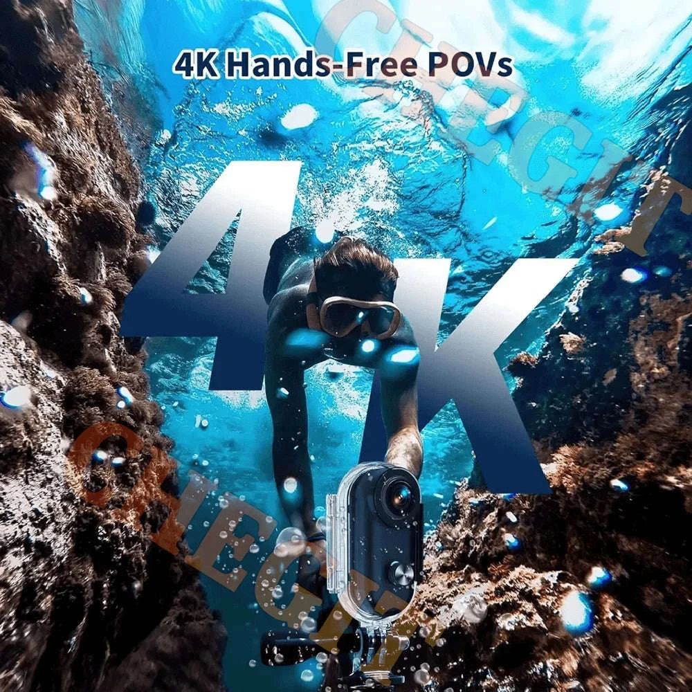 Mini WiFi Body Camera 4K / 1080P Waterproof Wearable Recorder-4K-White / 64GB