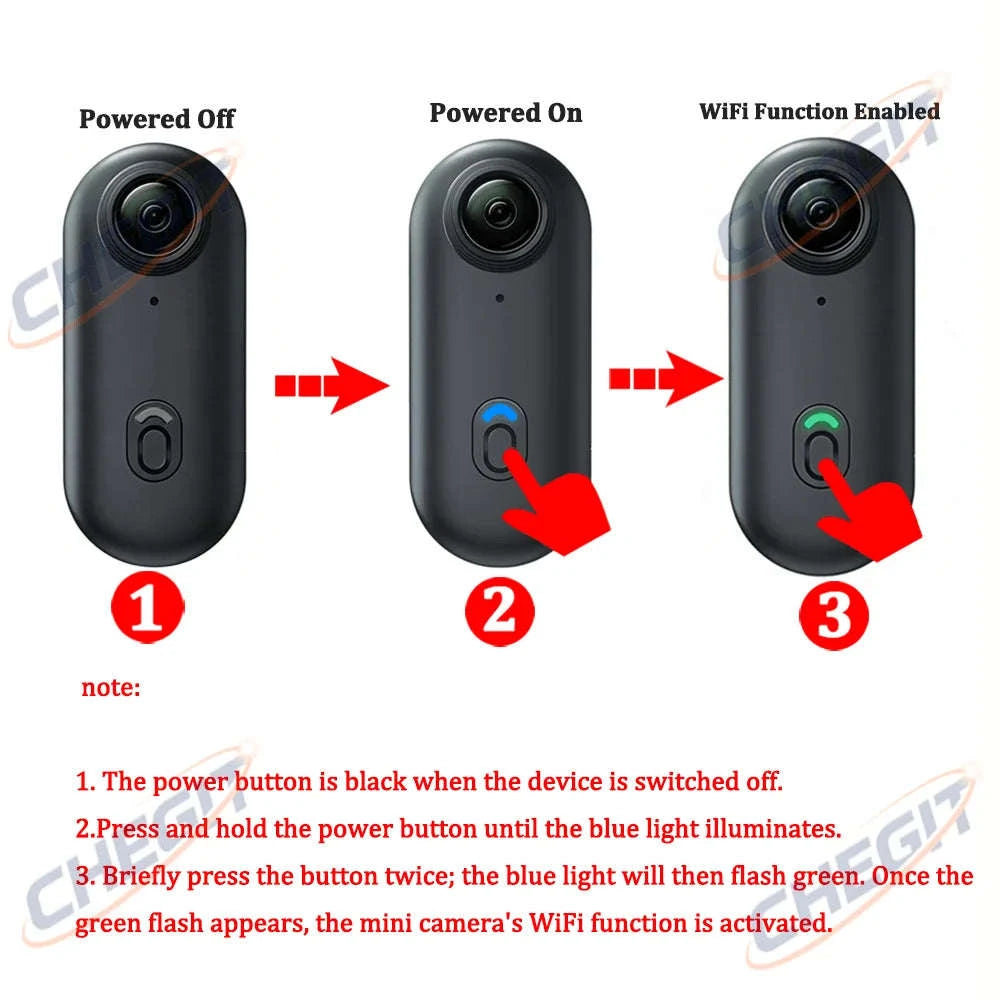 Mini WiFi Body Camera 4K / 1080P Waterproof Wearable Recorder-4K-White / 64GB