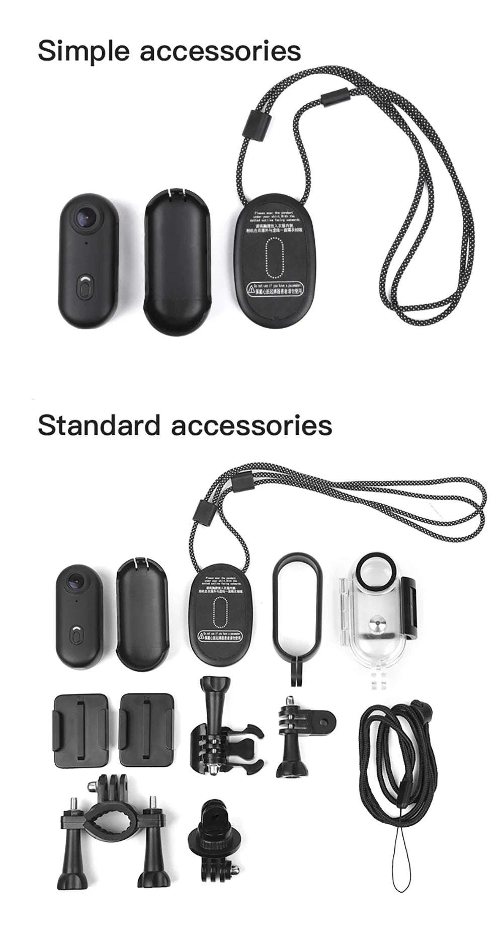 Mini WiFi Body Camera 4K / 1080P Waterproof Wearable Recorder-4K-White / 64GB