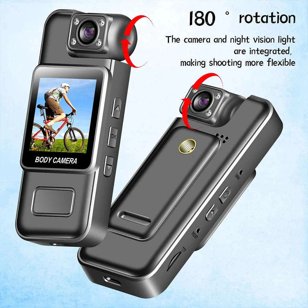 Mini WiFi Body Camera 4K/1080P with Night Vision & 8H Battery-No WiFi / Add 16GB Card