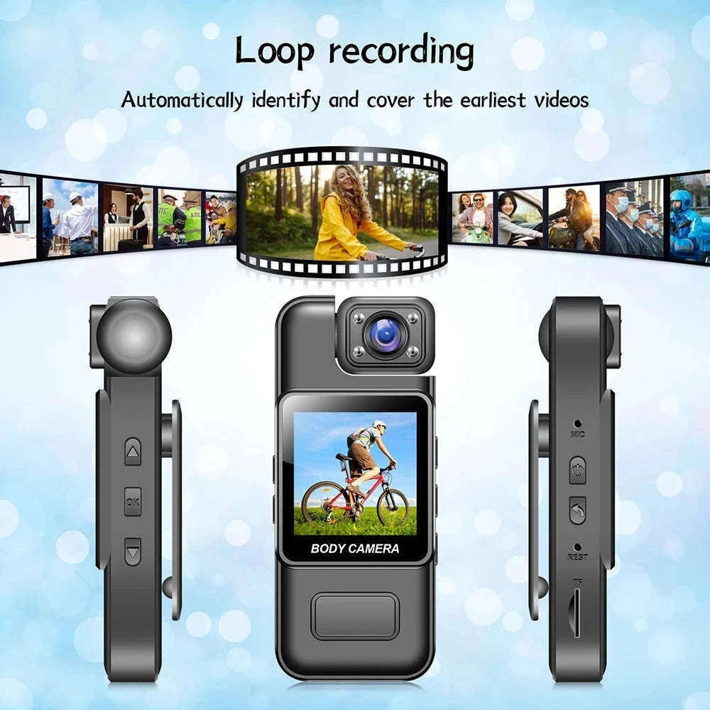 Mini WiFi Body Camera 4K/1080P with Night Vision & 8H Battery-No WiFi / Add 16GB Card