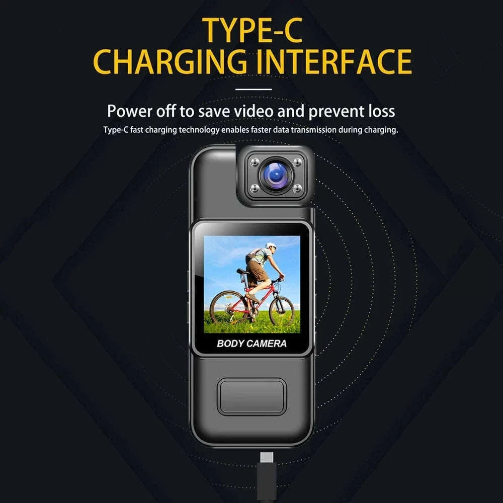 Mini WiFi Body Camera 4K/1080P with Night Vision & 8H Battery-No WiFi / Add 16GB Card
