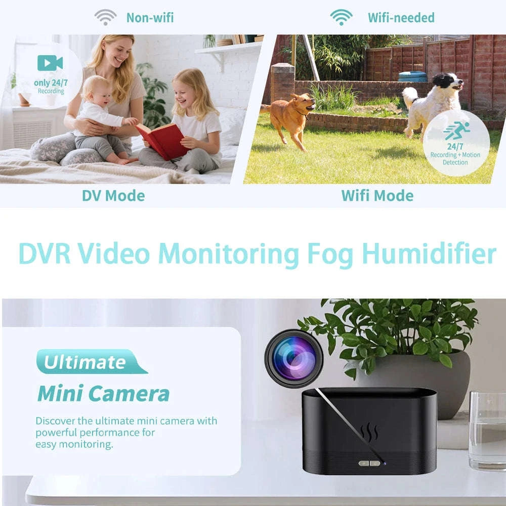 Mini WiFi Camera 1080P HD Motion Detection Home Security Monitor-Front shot / Camera 8G / China Mainland
