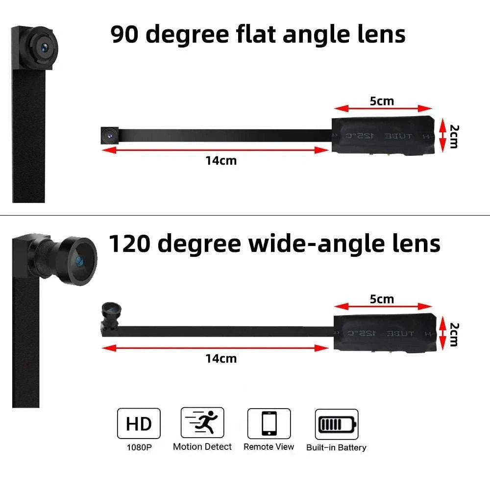 Mini WiFi Camera 1080P HD Wireless Remote View Security Cam-90 degree lens / Add 128GB / China Mainland