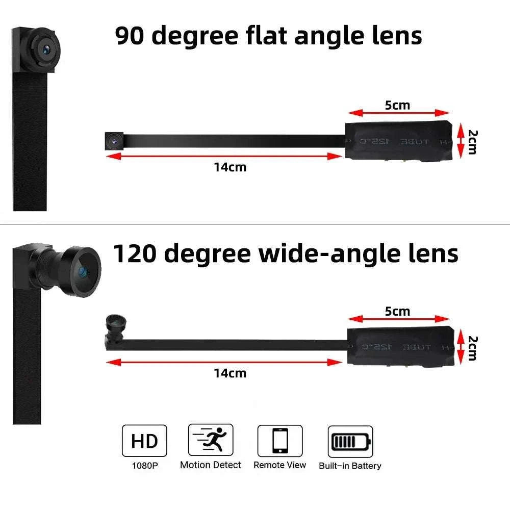 Mini WiFi Camera 1080P HD Wireless Remote View Security Cam-90 degree lens / Add 128GB / China Mainland