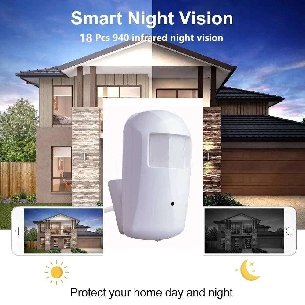 Mini WiFi IP Camera with Night Vision and 2‑Way Audio-WHITE / 1920P 32G