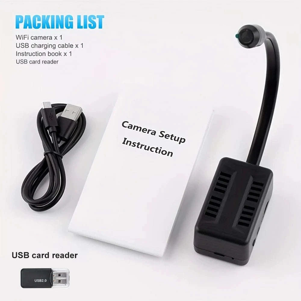 Mini WiFi Security Camera 1080P HD with Motion Detection Alerts-Black