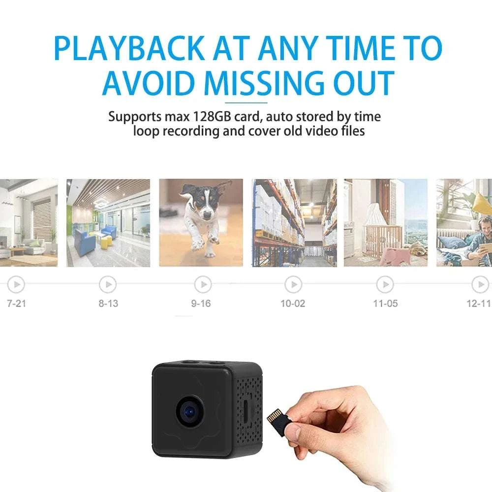 Mini WiFi Security Camera 1080P Remote Monitoring with Long Battery-black / Only camera