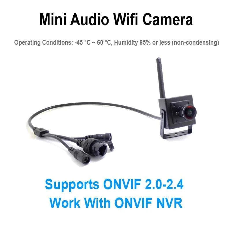 Mini WiFi Security Camera 1080P with 180° Panoramic View & Audio-5MP With Adapter / UK Plug / 1.7mm