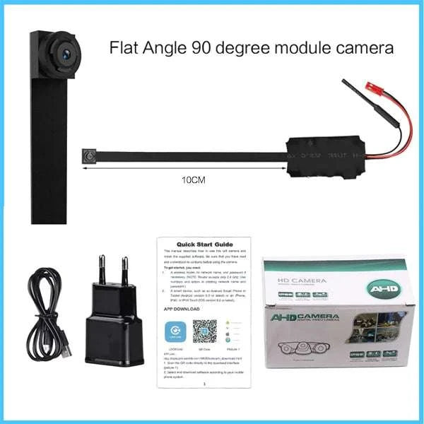 Mini WiFi Security Camera 1080P with Motion Detection & App View-90 degree lens / plus 64GB