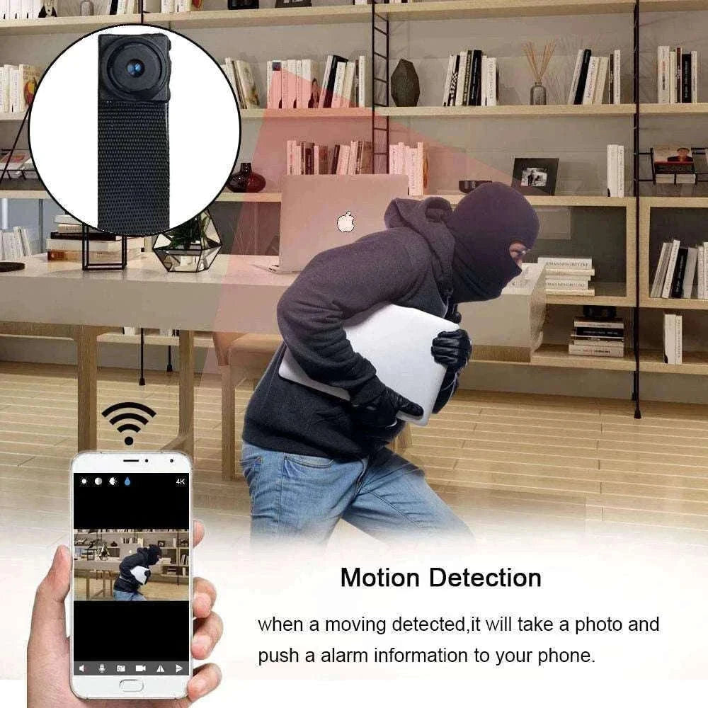 Mini WiFi Security Camera 1080P with Motion Detection & App View-90 degree lens / plus 64GB
