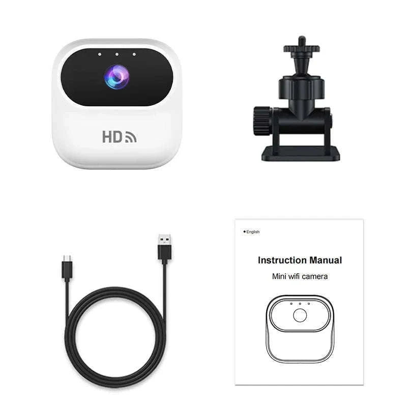 Mini WiFi Security Camera 1080P with Motion Detection & Remote View-Black / NO Card / China Mainland