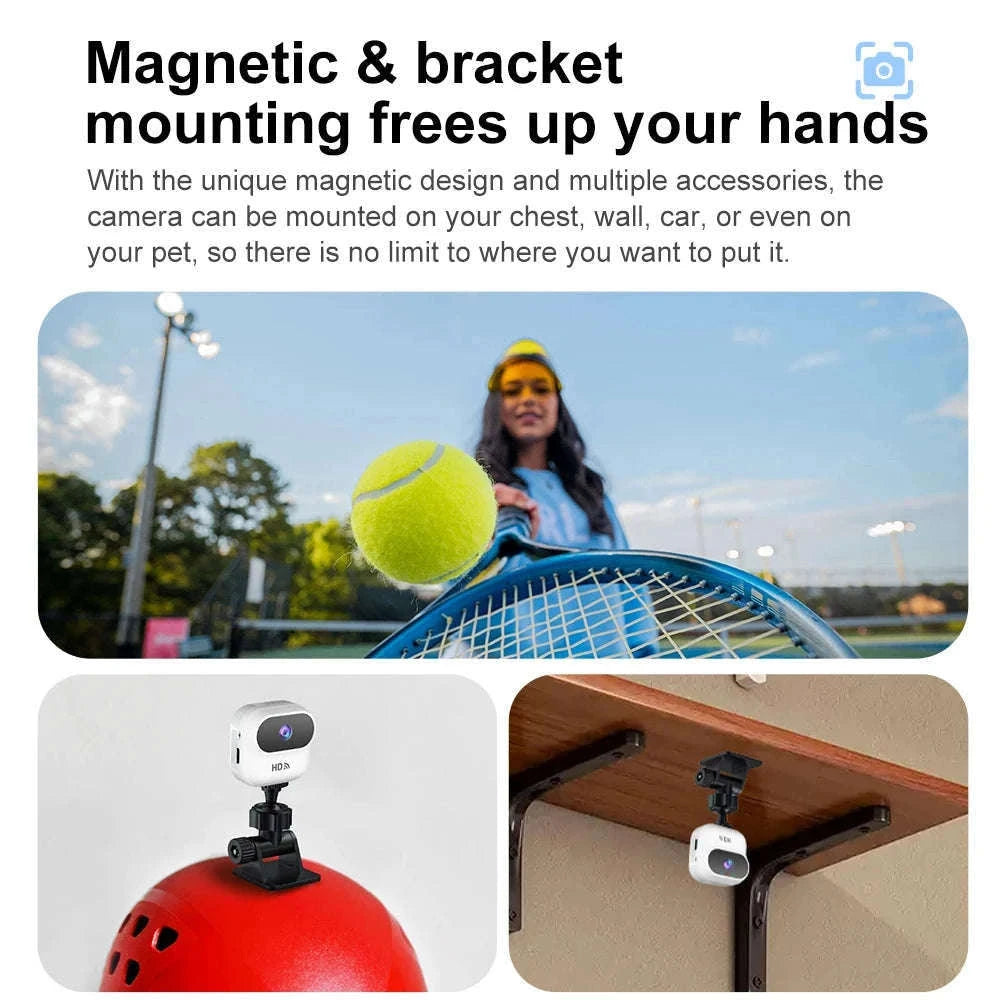 Mini WiFi Security Camera 1080P with Motion Detection & Remote View-Black / NO Card / China Mainland