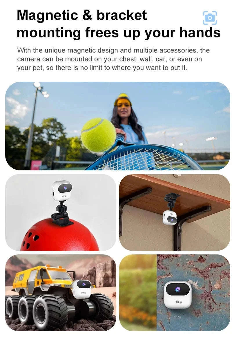 Mini WiFi Security Camera 1080P with Motion Detection & Remote View-Black / NO Card / China Mainland