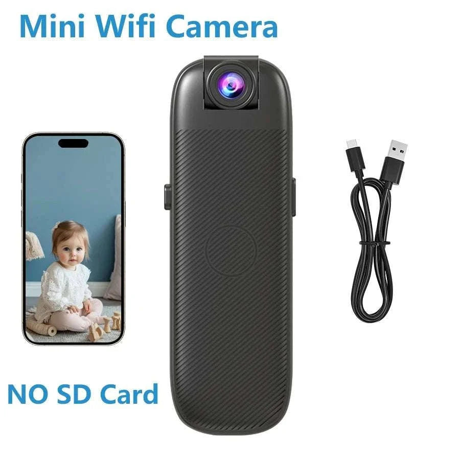 Mini WiFi Security Camera 1080P with Night Vision & Alerts-Camera Add 8G Card