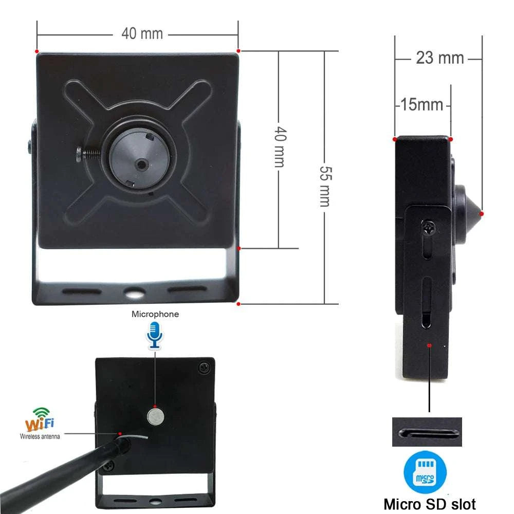 Mini WiFi Security Camera 5MP HD with Motion Detection Audio-1080P Camera Only / EU Plug