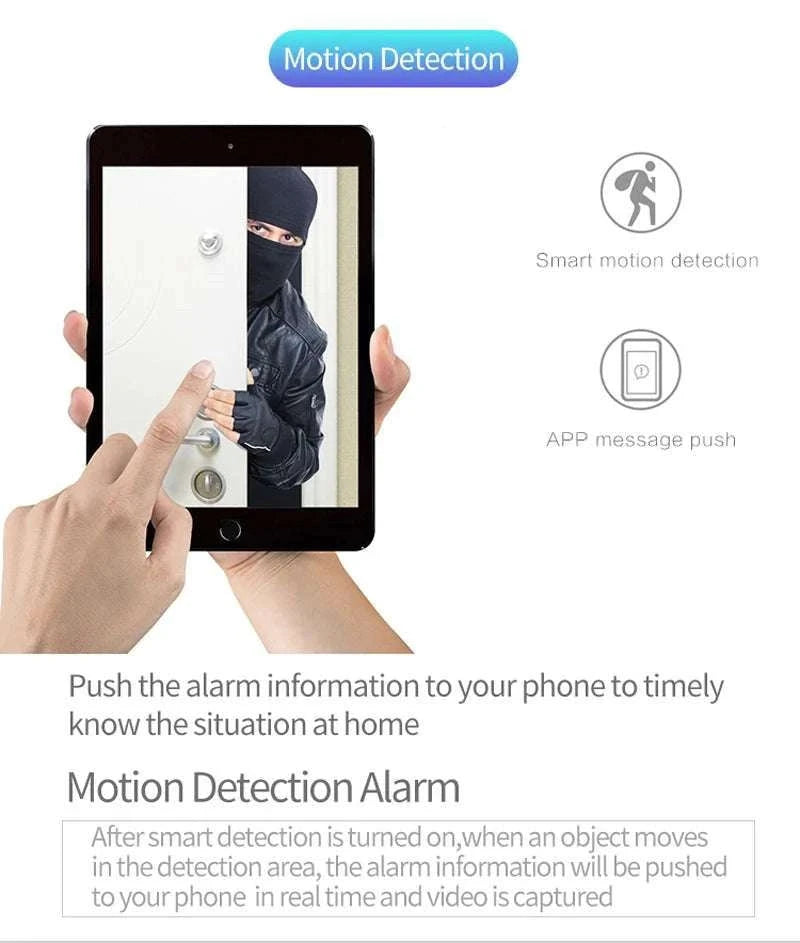 Mini WiFi Security Camera 5MP HD with Motion Detection Audio-1080P Camera Only / EU Plug