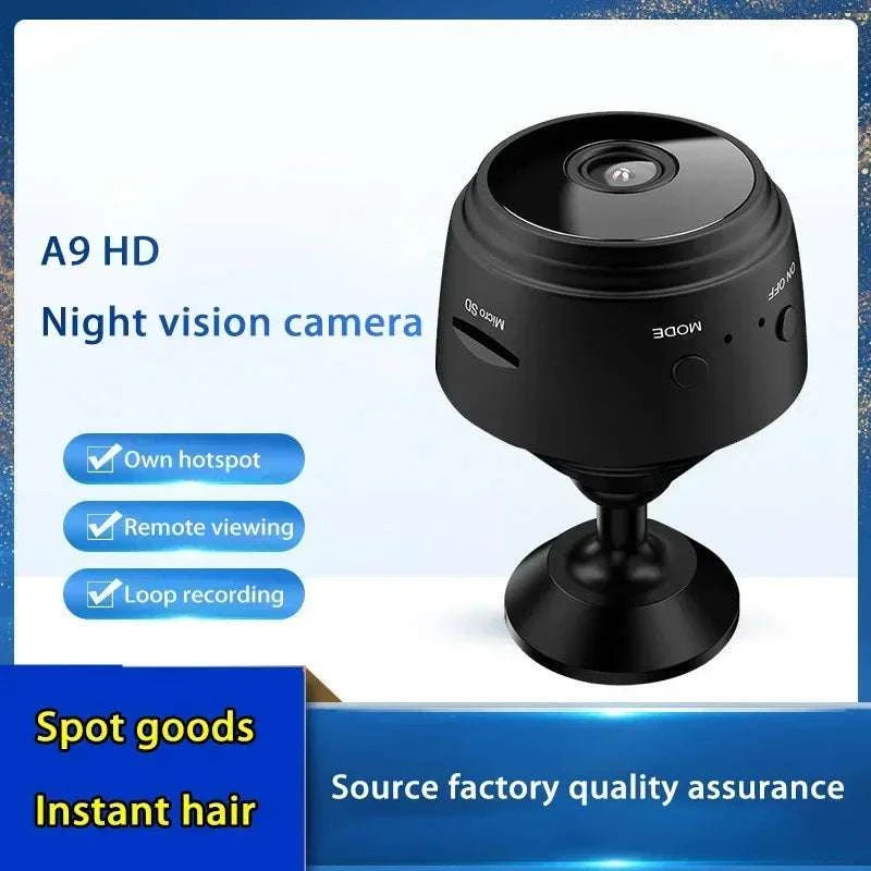 Mini WiFi Security Camera A9 with Night Vision and Motion Alerts-White Set