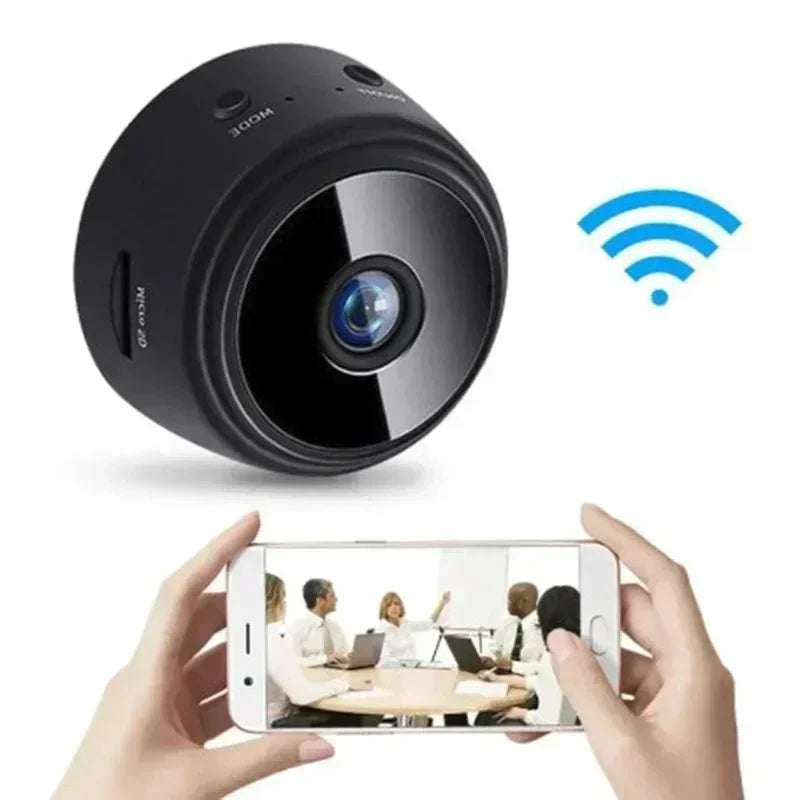 Mini WiFi Security Camera A9 with Night Vision and Motion Alerts-White Set