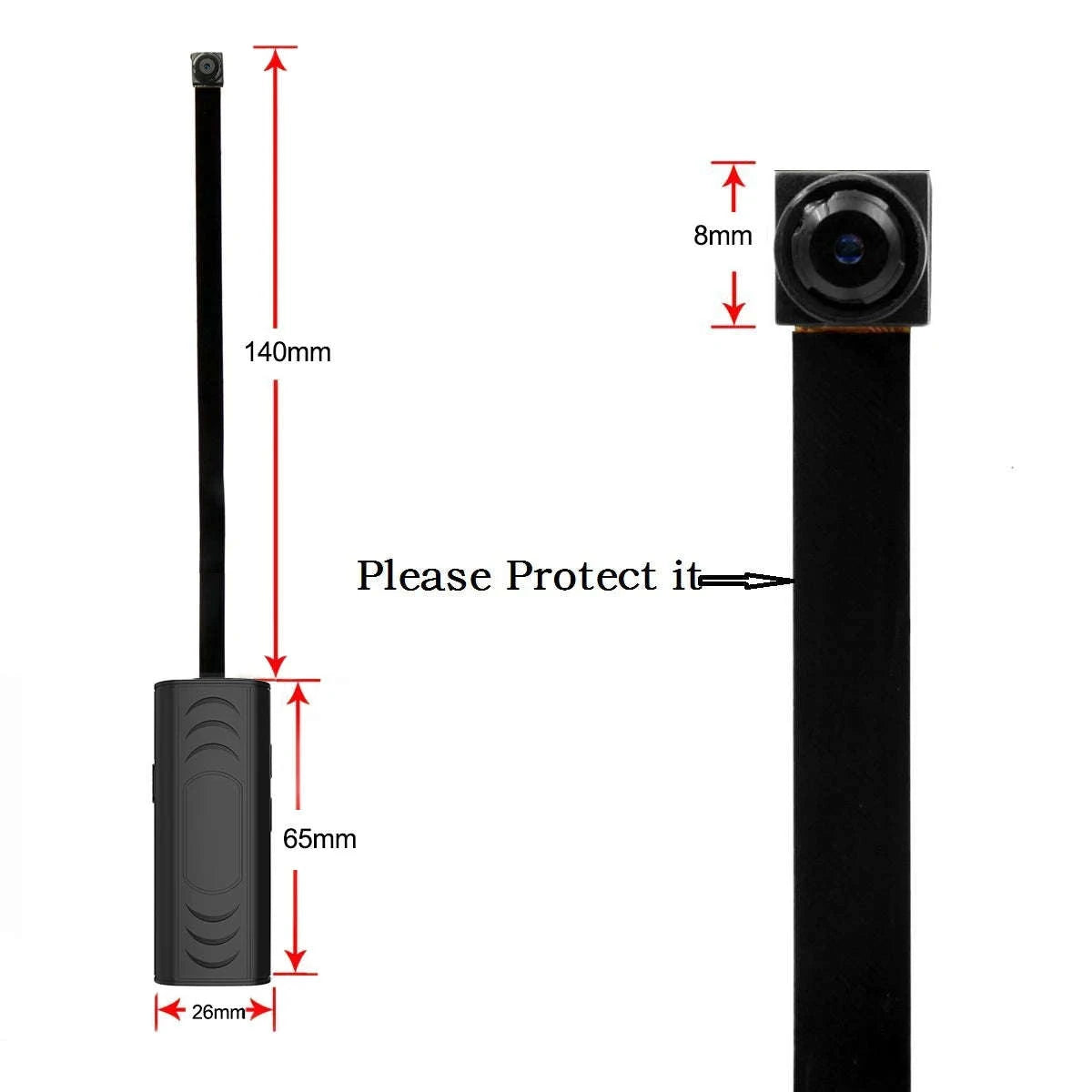 Mini WiFi Security Camera with Motion Detection & Remote Viewing-black / China Mainland