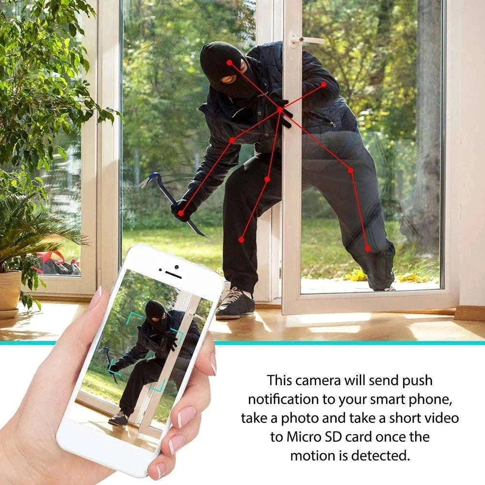 Mini WiFi Security Camera with Motion Detection & Remote Viewing-black / China Mainland