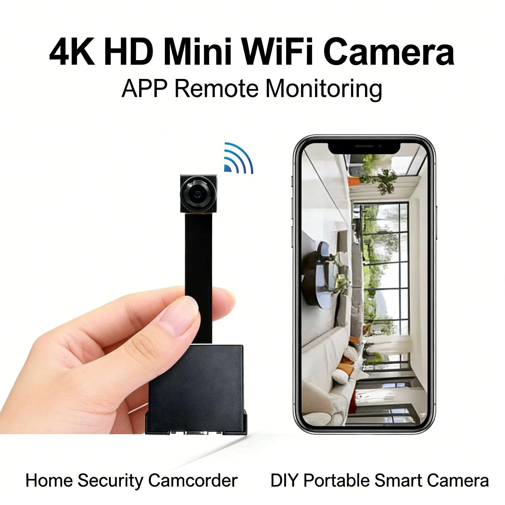 Mini WiFi Security Camera with Motion Detection & Remote Viewing-black / NO SD Card