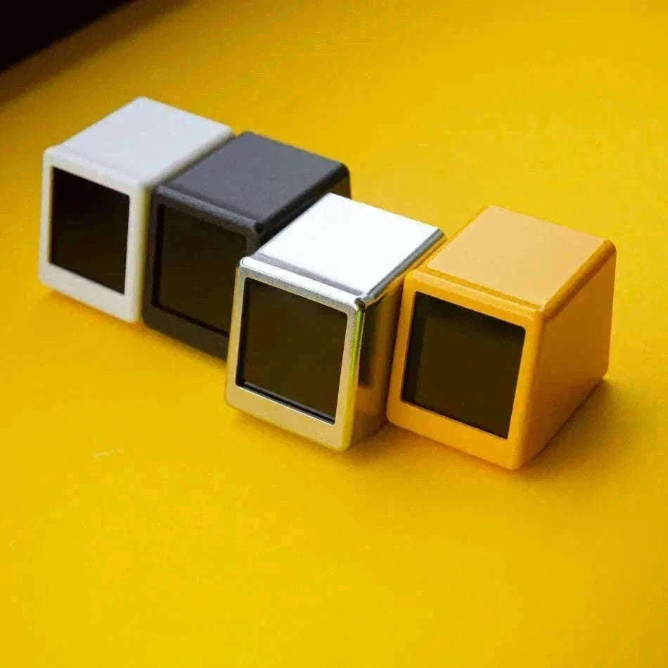 Mini WiFi Weather Digital Desk Clock with Custom Display Themes-ULTRA-YELLOW