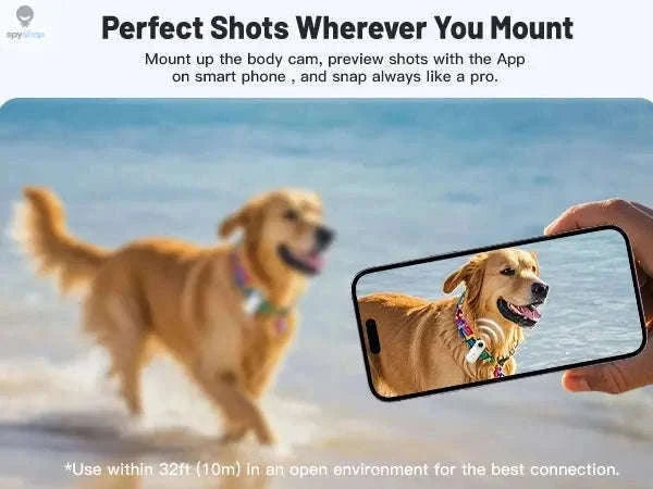 Mini Wireless Body Camera with 1080P Recording and 128GB Support-FHD 1080P (White) / NO TF Card