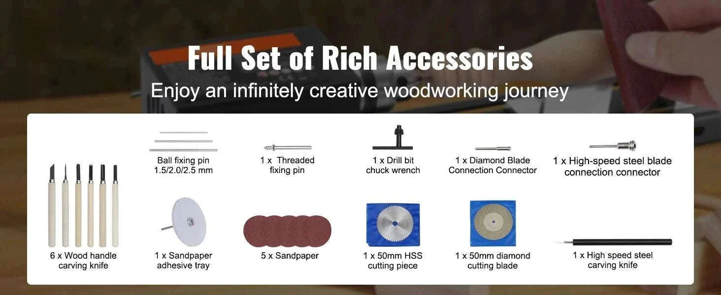 Mini Wood Lathe Machine 7-Speed 8500RPM DIY Woodworking Tool-4250-8500 RPM / United States