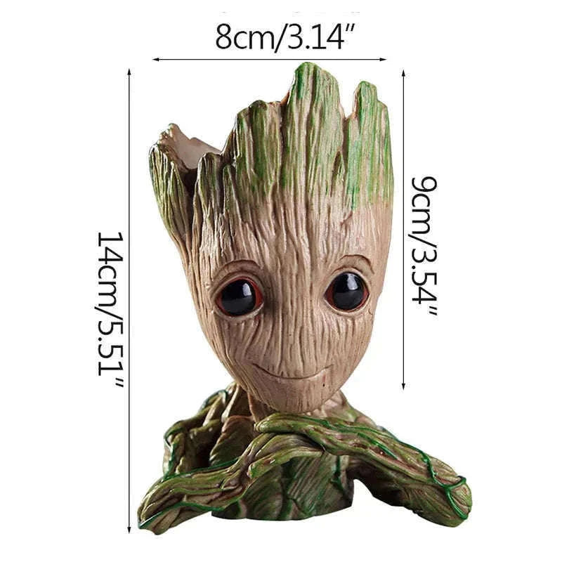 Miniature Groot Figurine Decor Model with Tiny Planter Top-mini-c