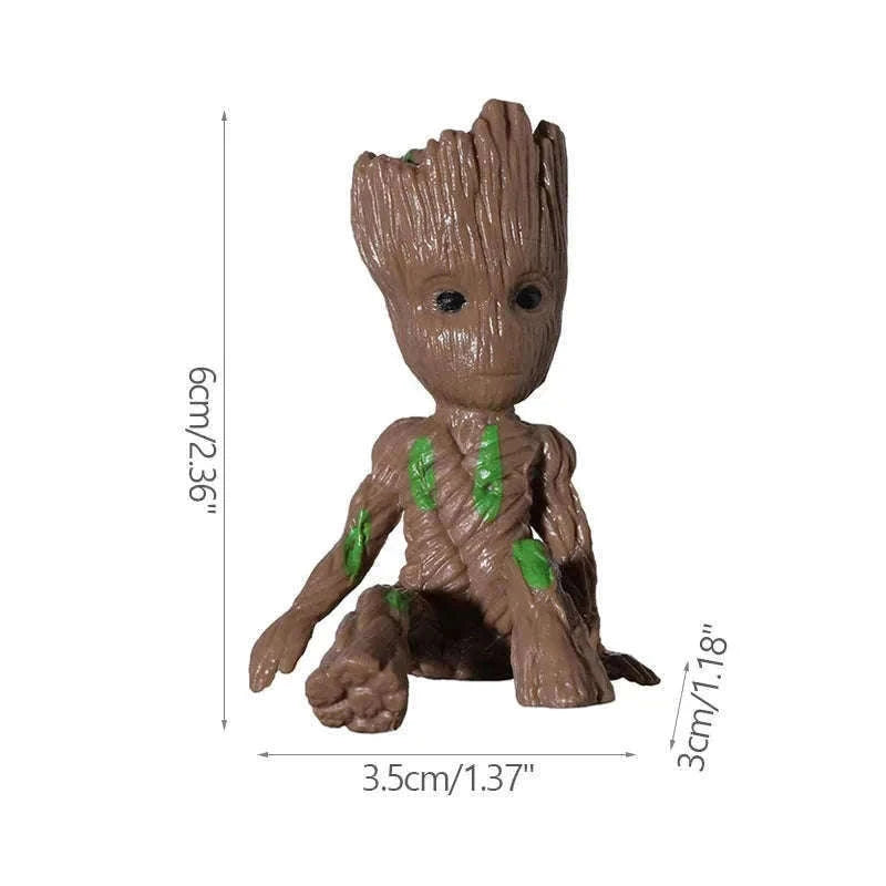 Miniature Groot Figurine Decor Model with Tiny Planter Top-mini-c