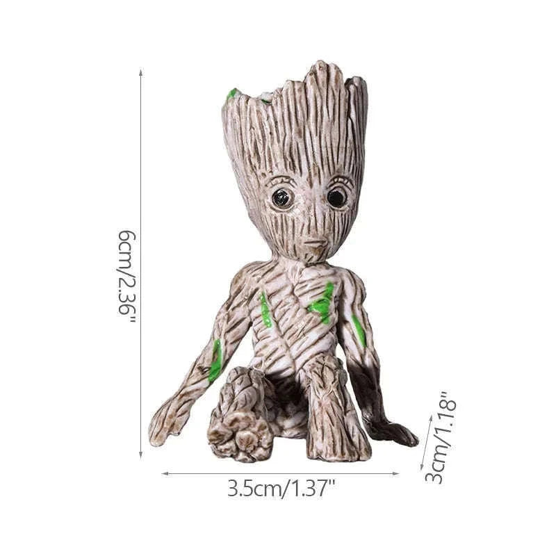 Miniature Groot Figurine Decor Model with Tiny Planter Top-mini-c