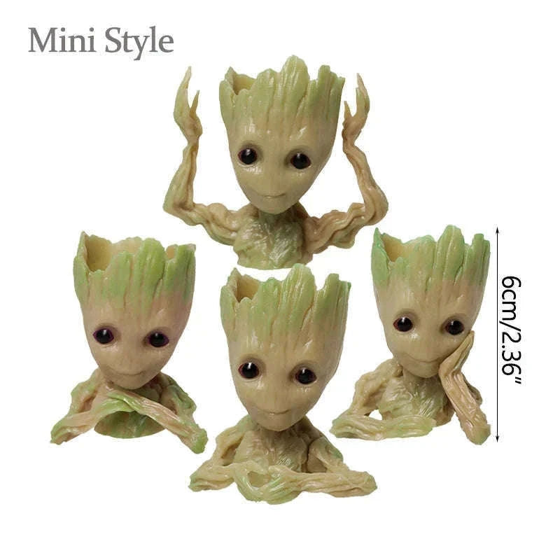 Miniature Groot Figurine Decor Model with Tiny Planter Top-mini-c