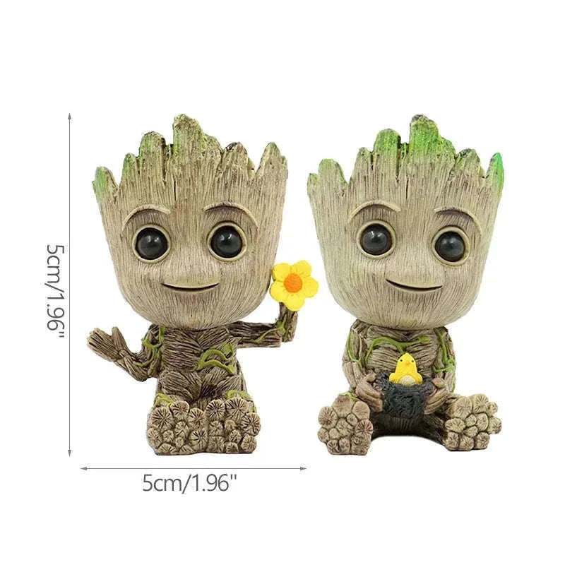 Miniature Groot Figurine Decor Model with Tiny Planter Top-mini-c