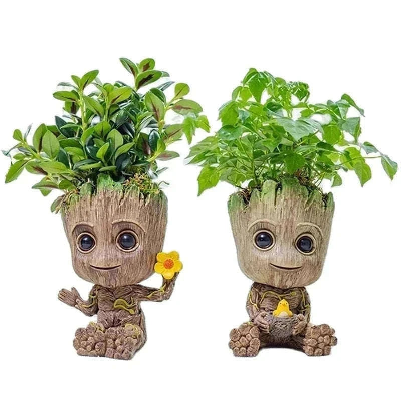 Miniature Groot Figurine Decor Model with Tiny Planter Top-mini-c