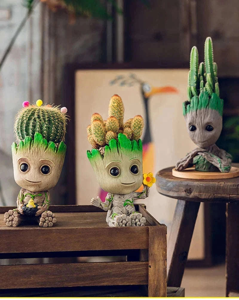 Miniature Groot Figurine Decor Model with Tiny Planter Top-mini-c