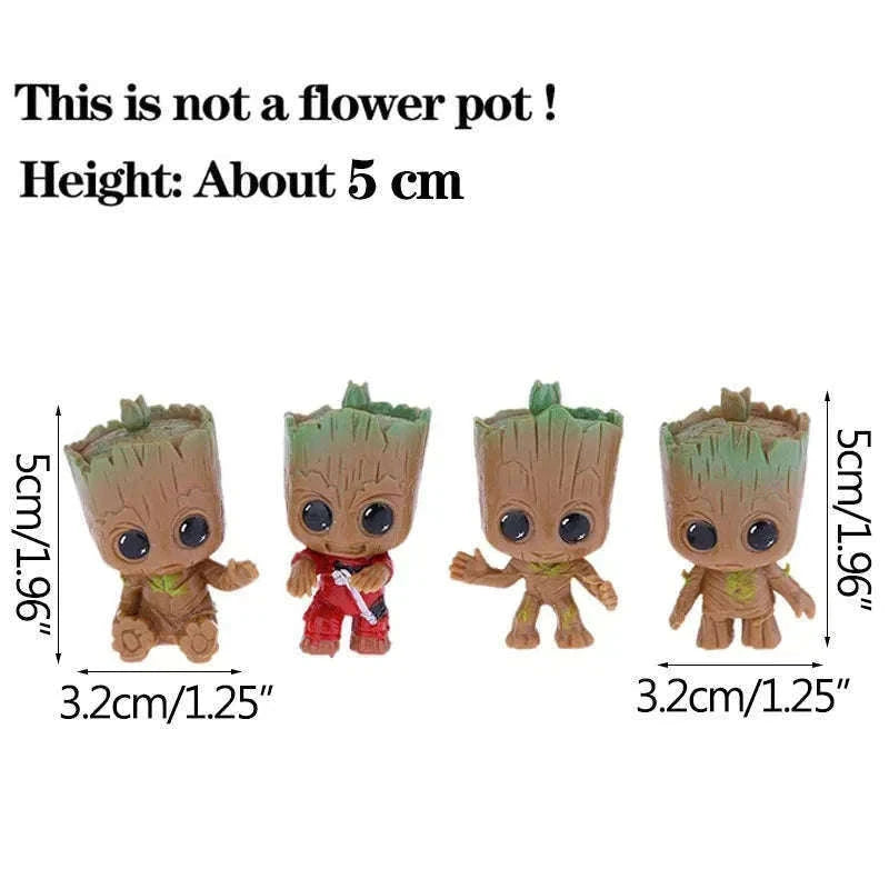Miniature Groot Figurine Decor Model with Tiny Planter Top-mini-c