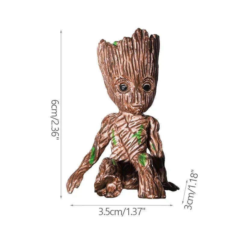 Miniature Groot Figurine Decor Model with Tiny Planter Top-mini-c