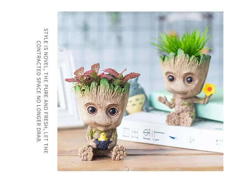 Miniature Groot Figurine Decor Model with Tiny Planter Top-mini-c