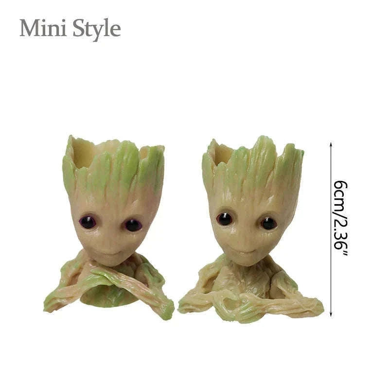 Miniature Groot Figurine Decor Model with Tiny Planter Top-mini-c