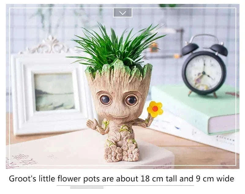 Miniature Groot Figurine Decor Model with Tiny Planter Top-mini-c