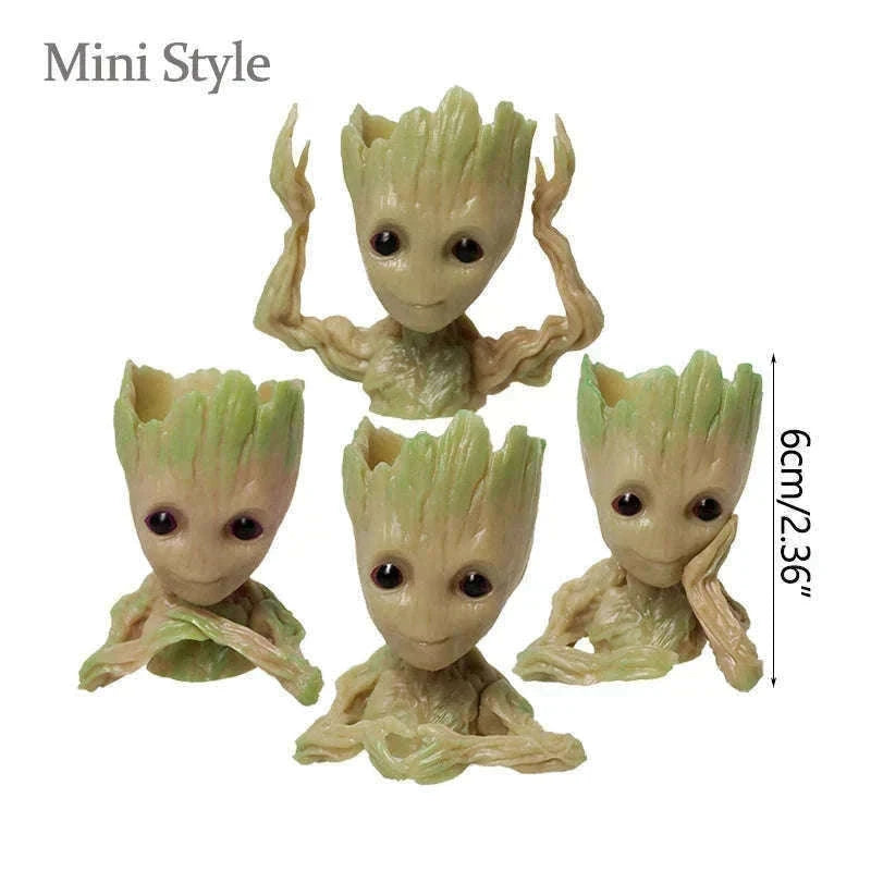 Miniature Groot Figurine Decor Model with Tiny Planter Top-mini-c