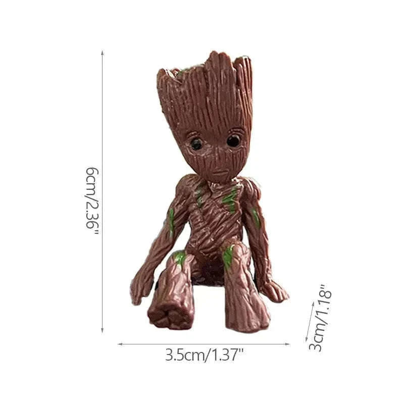 Miniature Groot Figurine Decor Model with Tiny Planter Top-mini-c