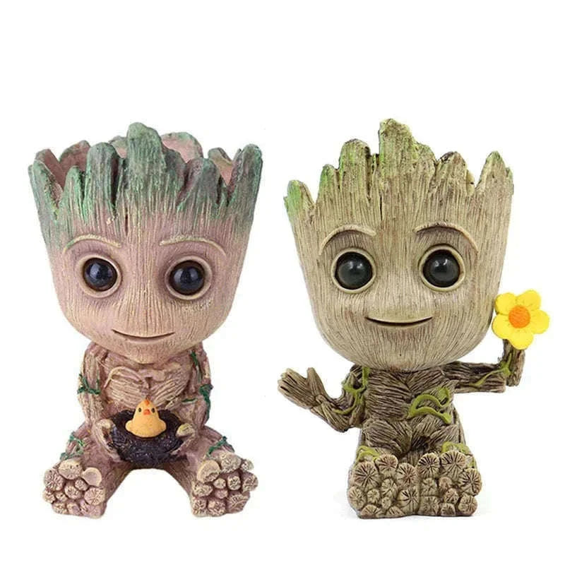 Miniature Groot Figurine Decor Model with Tiny Planter Top-mini-c