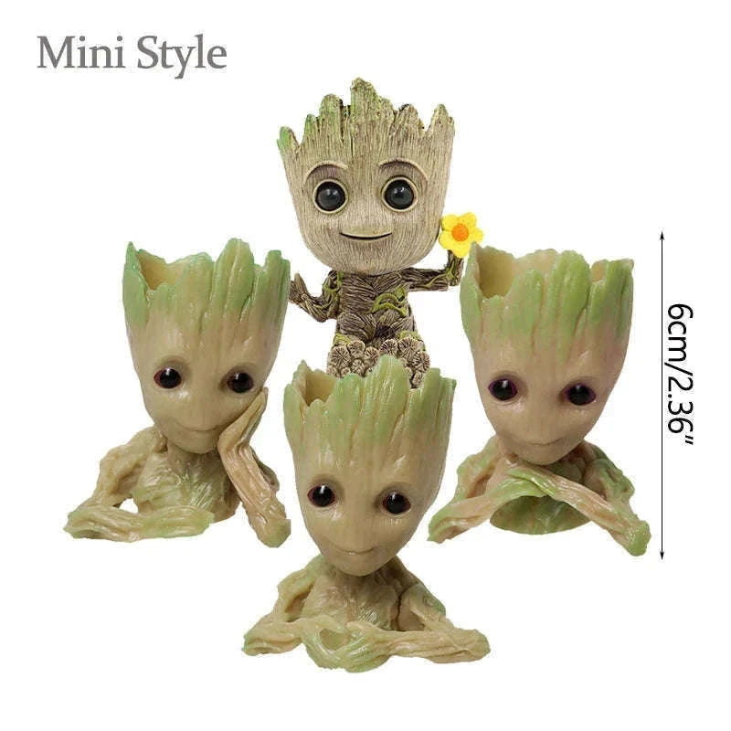 Miniature Groot Figurine Decor Model with Tiny Planter Top-mini-c
