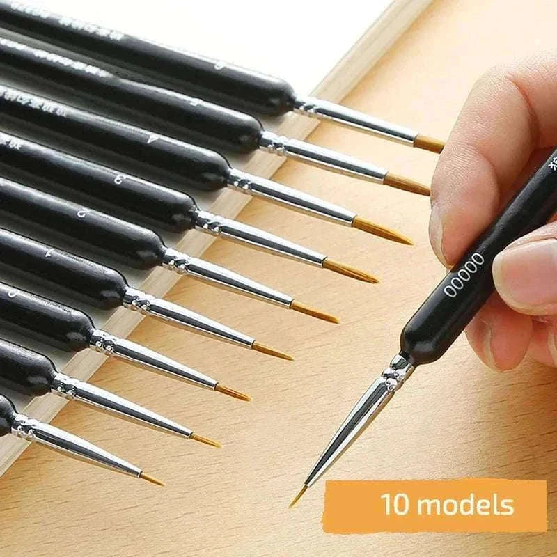 Miniature Hook Line Pen Set for Fine Detail Painting-10 pcs green